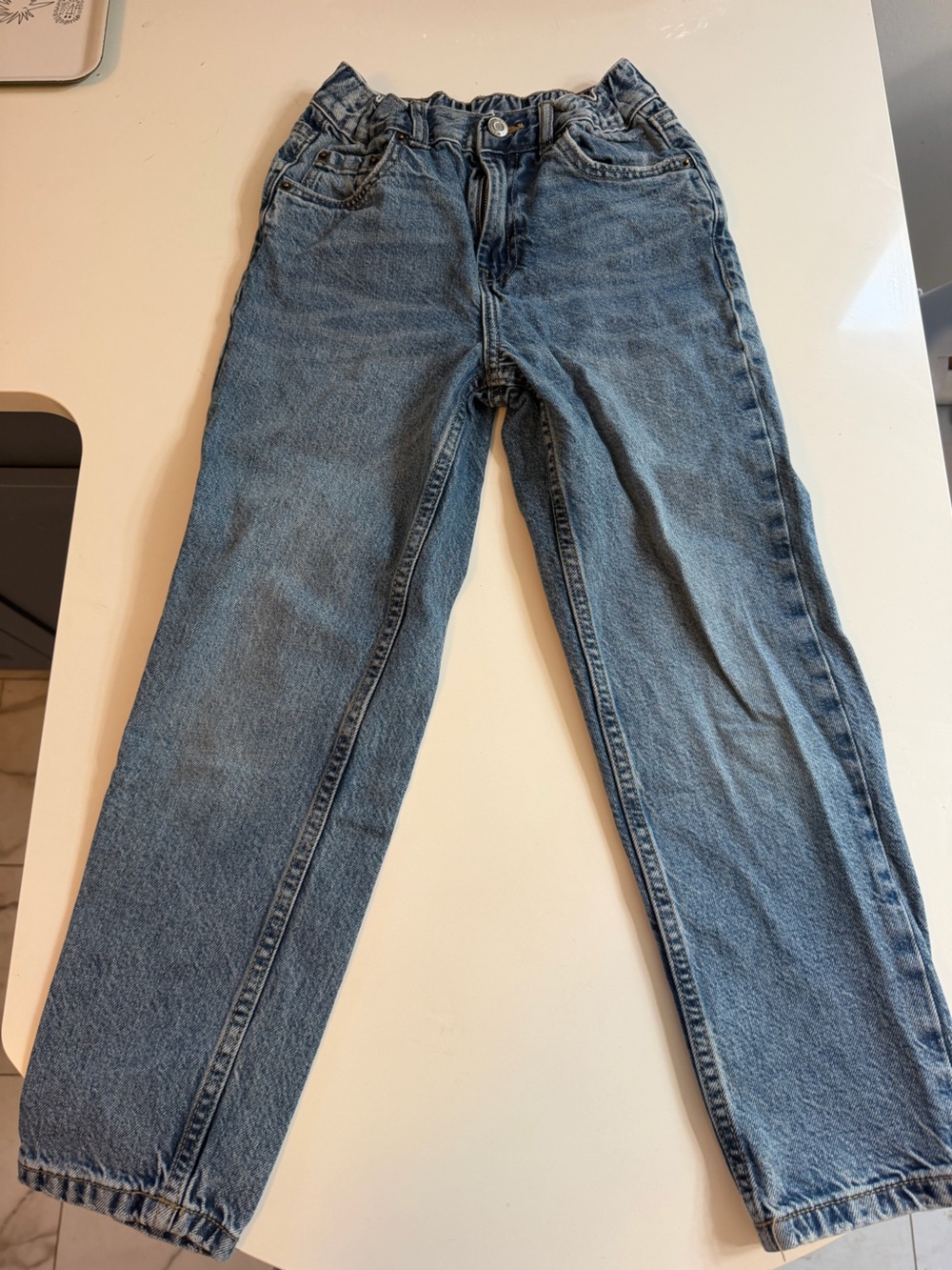 Zara Girls's Light Blue Straight Jeans